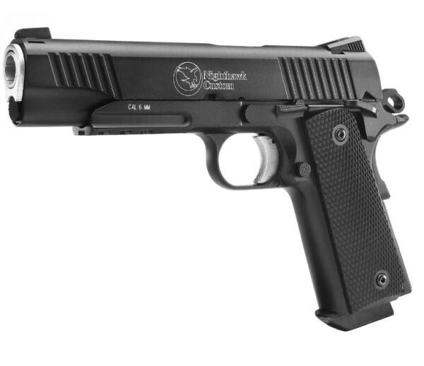 Denne Hardball pistol kommer i farven Sort med Sølv detaljer som yderløb og aftrækker