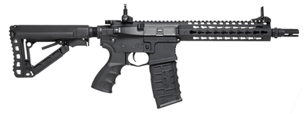 Denne hardbll riffel er konstrueret i metal, nylon fiber og plastik