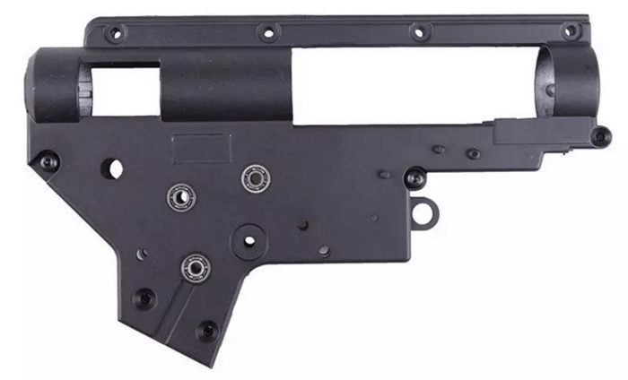 Denne gearboks fungerer sammen med Specna Arms Enter & Convert samt SAEC quick change fjeder systemer