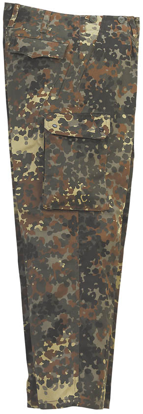 Bukser, flecktarn camo., str. XL