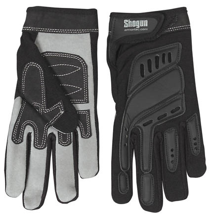 Handsker, kamp sort/grå str. L