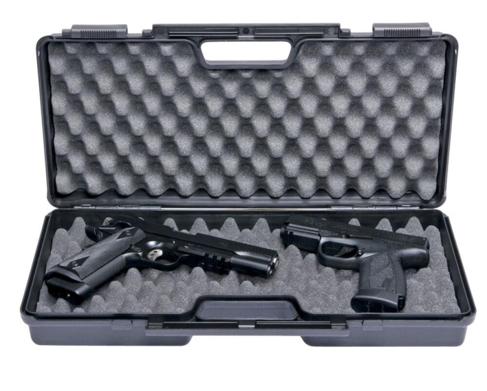 Denne kasse kan holde op til 2 pistoler, med magasiner alt efter størrelse