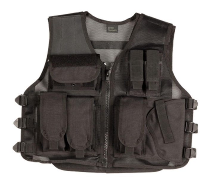 Denne vest kommer med forskellige pouches til f.eks. pistoler og meget andet