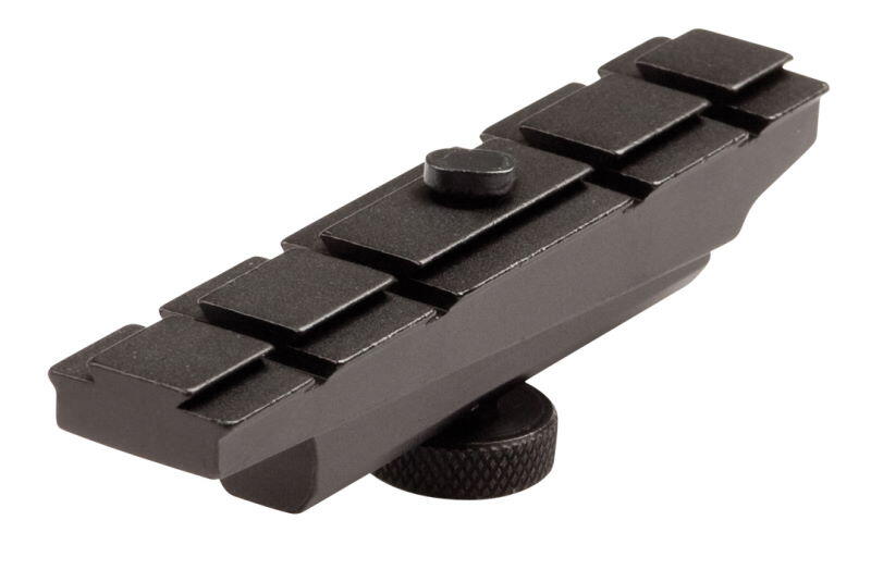 Med denne skinne kan der monteres et red dot sigte på en airsoft M4