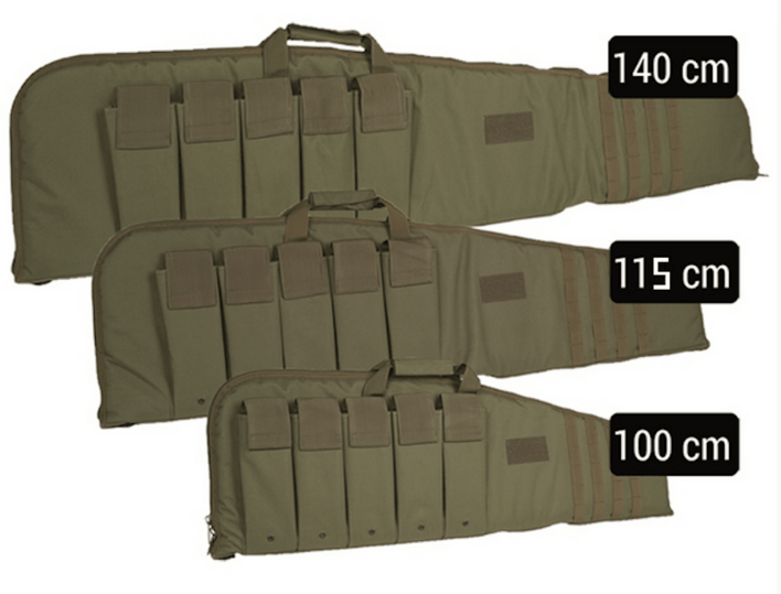 Her finder man en rummelig gevær taske på 115 cm