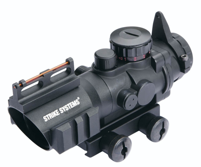 Fed softgun riffel sigte som er med lys, 4x zoom og fiberoptic