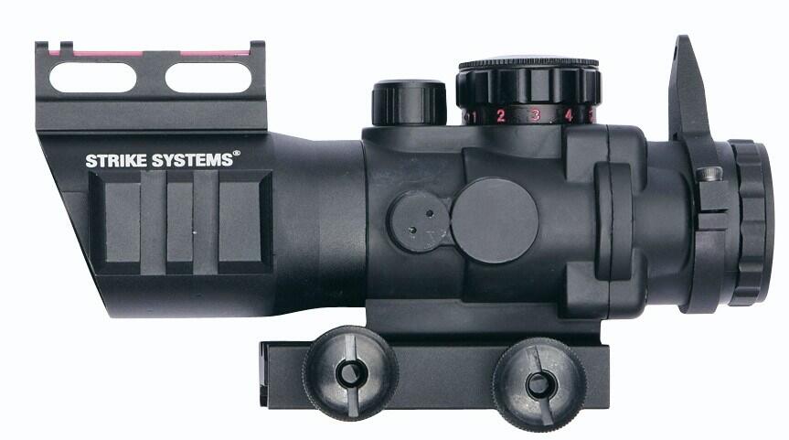 4x zoom kryds hardball sigte med lys og fiber optic