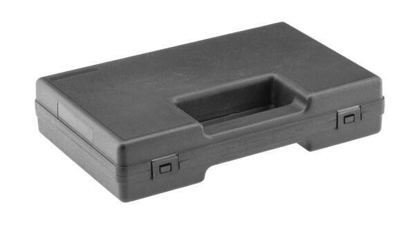 Uden på denne pistol kuffert er den stilmæssigt ren uden nogen markeringer og så tapper som låse