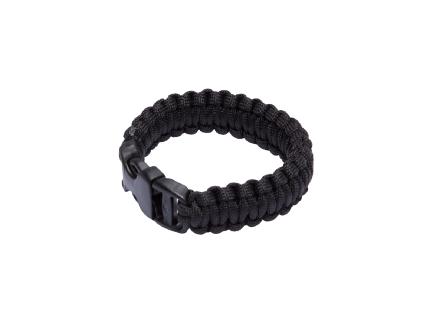 Paracord Survival Bracelet, Black