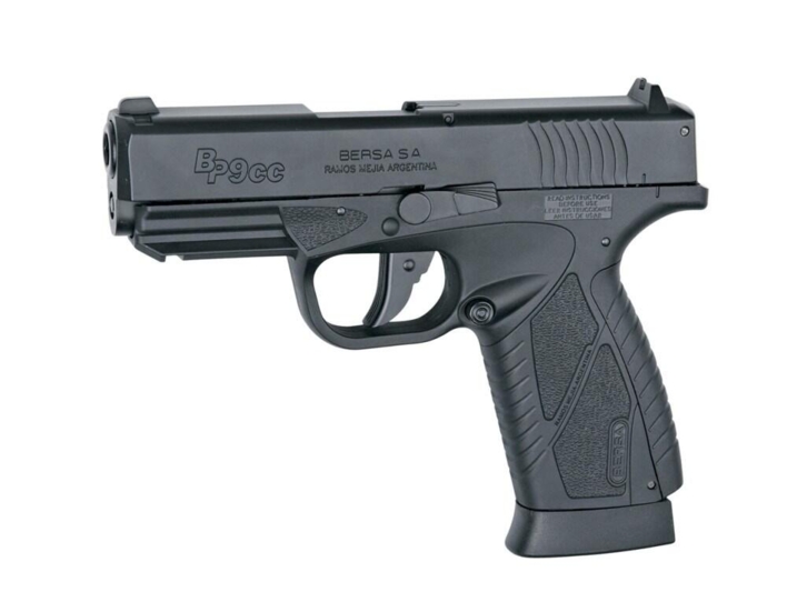 Sort hardball BP9CC pistol, med Blowback