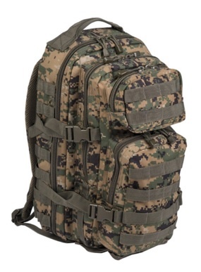 US ASSAULT PACK SM DIGITAL WOODLAND