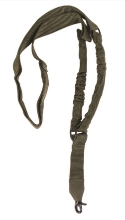 Taktiskgevær rem, oliven, bungee 1-point