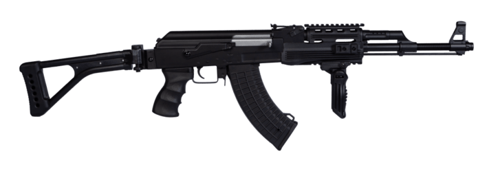 Dette er en taktisk ak47, som har rail systeme, til montering af lygter, greb, sigter osv.