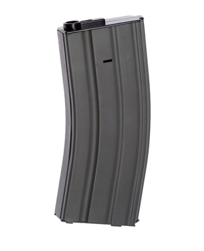 Dette er et airsoft mid-cap magasin der kan holde 130 airsoft kugler