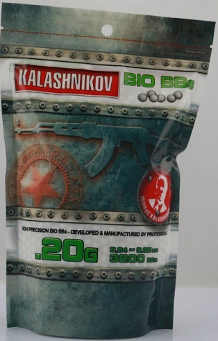 Denne pose kommer med bionedbrydelige hardball 0,20 grams kugler