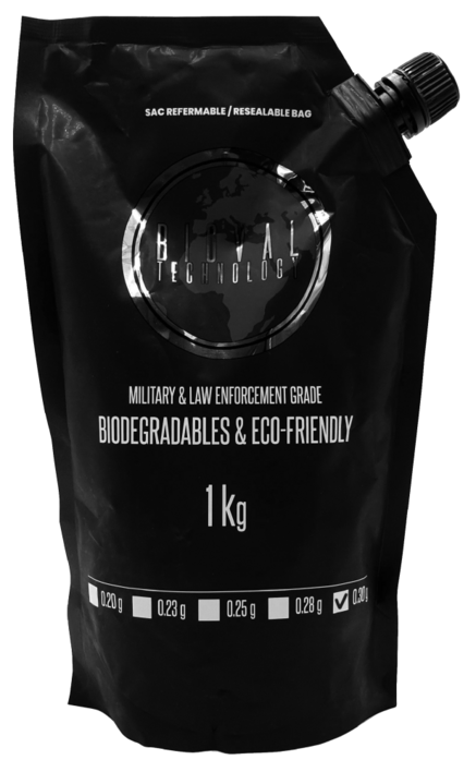 Dette er biovals 0,30 grams bionedbrydelige kugler, som kommer i en pakke med 3300 stk