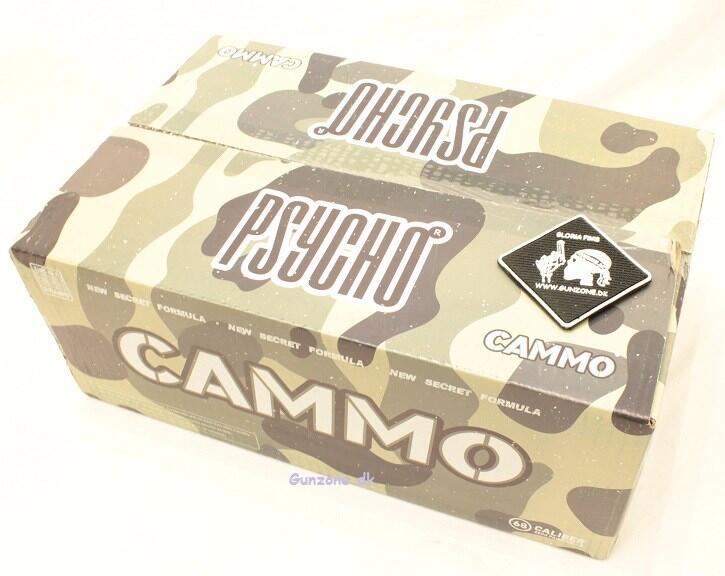 Psycho Cammo Paintball kugler kommer i kasser med 2000 stk i hver