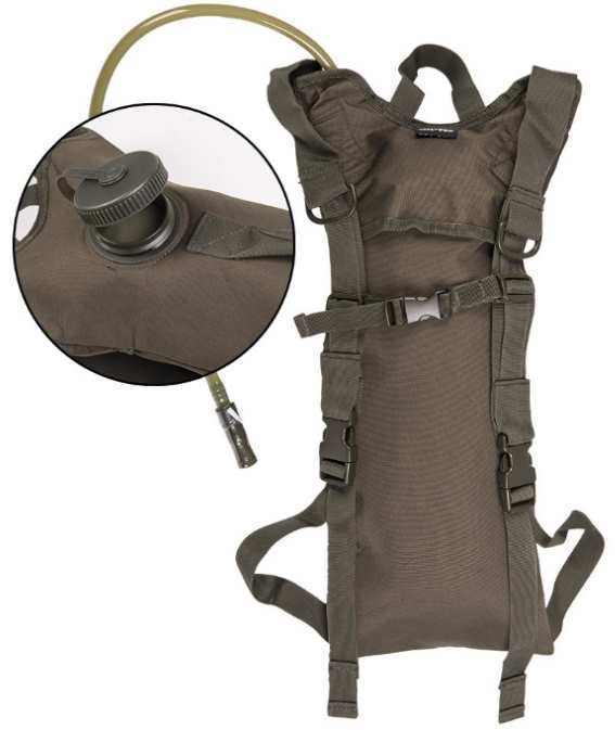 Bagsiden på Hydration Pack 3 Liters, Oliven