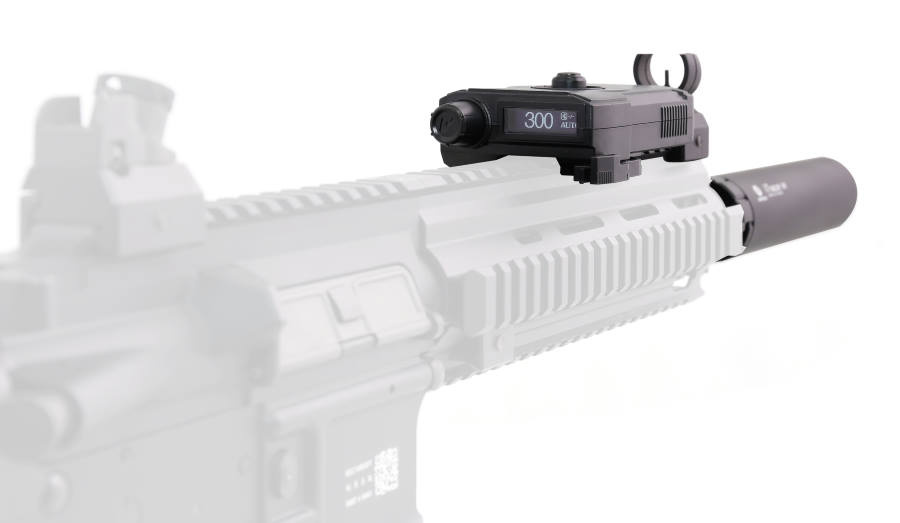 iTracer + Control display som er vist monteret på Hardball geværet