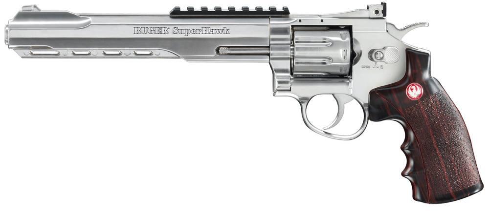 Denne Ruger Superhawk 8" skyder meget hårdt, omkring 4 joule
