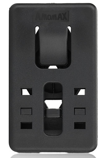 Bagsiden på vores Hardball Hylster Bælteklip, Polymer - Sort