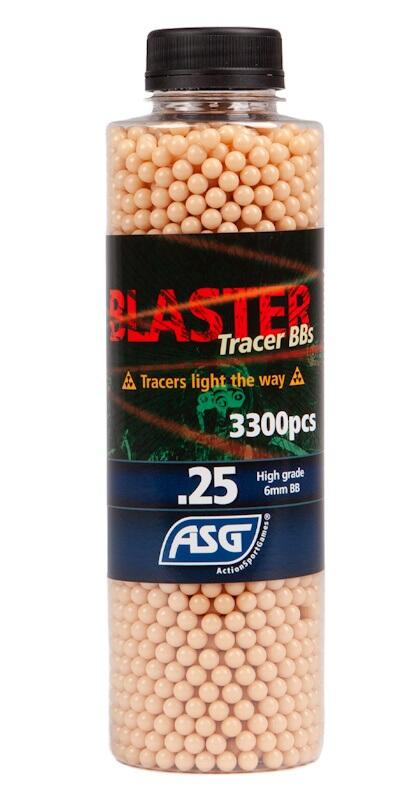 Blaster Tracer 0,25g Airsoft BB in Red color-3300 pcs. in bottle