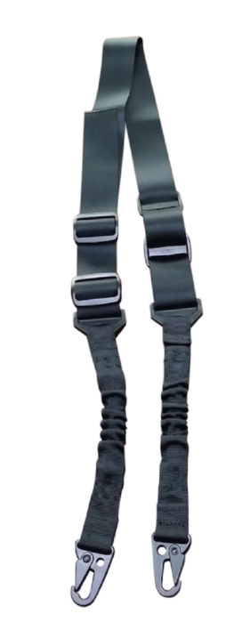 Lækker 2 punkts bungee rem i sort
