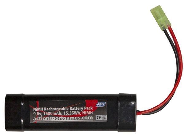 9,6V 1600 mAh NiMH med lille Tamiya connector