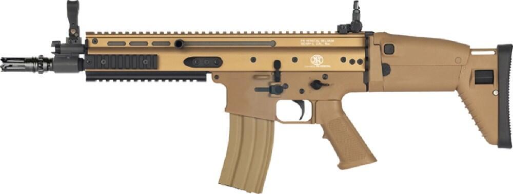 Vildt flot softgun replika af en FN Herstal Scar-L i tan