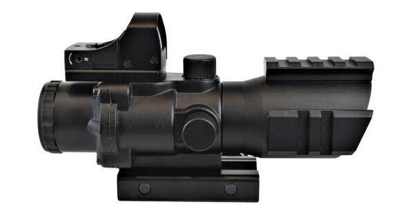 Acog sigte med red dot som kan monteres på standard picatinny rails