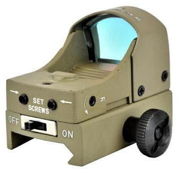 Lækkert hardball pistol/gevær rødpunktssigte i tan som passer til standard 20mm rails