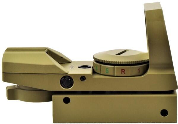 Højre side af det lækre sandfarvet airsoft rødpunktsigte