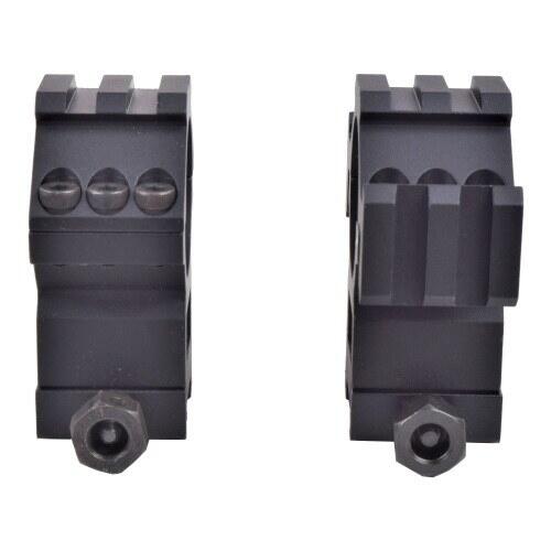 Airsoft scope mounts hvor der er plads til et ekstra red dot sigte på siden af montageringene