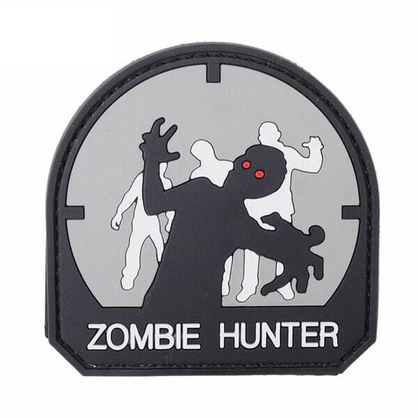 Zombie hunter velcro patch der er lavet i PVC