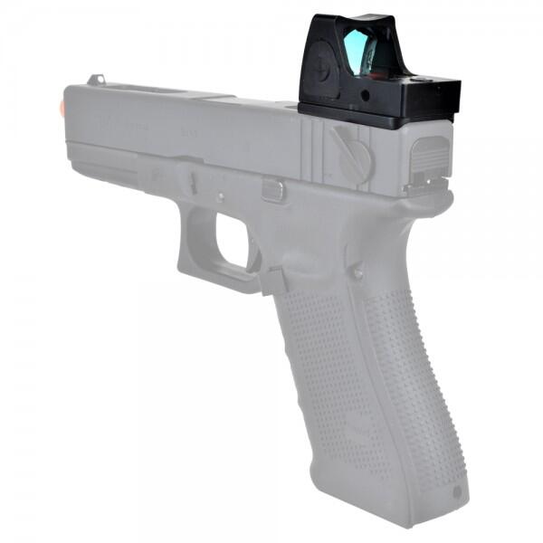 Her kan man se hvor dette red dot sigte passer på en airsoft glock 18C