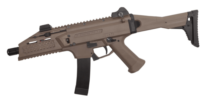 Lækker Flat Dark Earth hardball gevær som er en CZ Scorpion Evo 3-A1 og er lavet her i Danmark