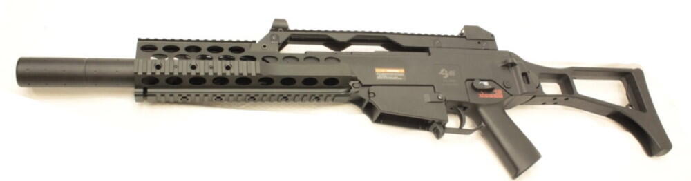 Fed JG G36K AEG airsoft riffel med lyddæmper