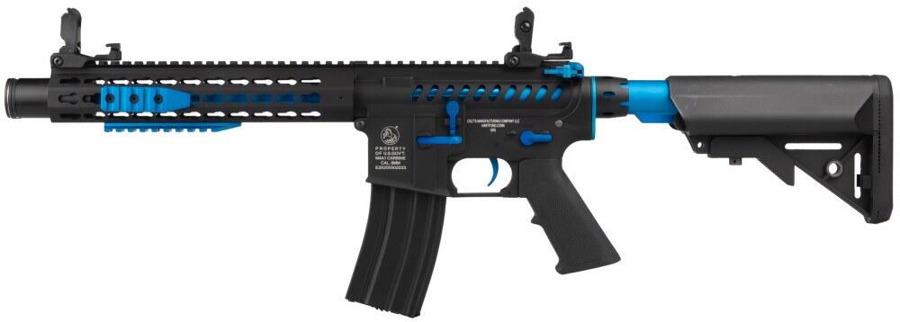 Lækre blå detaljer på denne colt m4 blast blue fox edition hardball riffel
