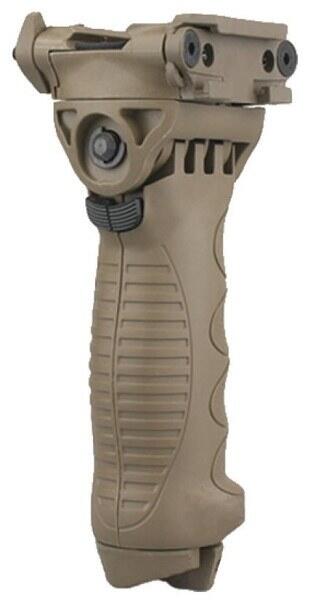 Ergonomisk front greb med bipod til 20 mm standard hardballvåben rails