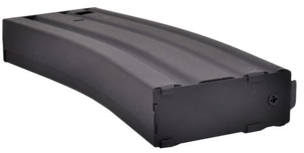 Bunden af dette 130 skuds mid-cap magasin der bruges til elektriske m4 softgun våben