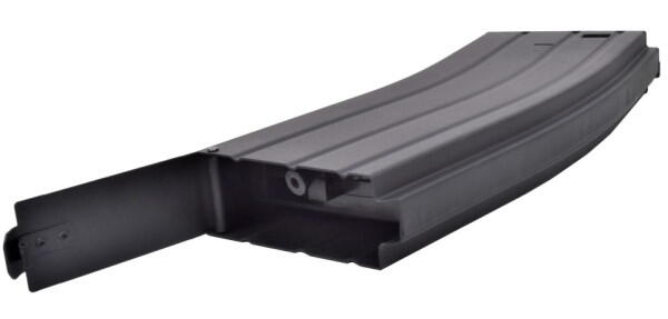 Bunden af dette airsoft flash magasin er der hvor man finder snoren som skal trækkes i