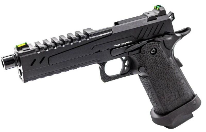 Denne vorsk hardball hi-capa 5.1 pistol har 14 mm ccw gevind og split slæde