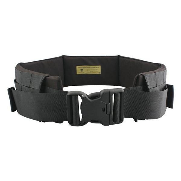 Lækkert sort hardball molle patruljebælte som er polstret men stadigt stift