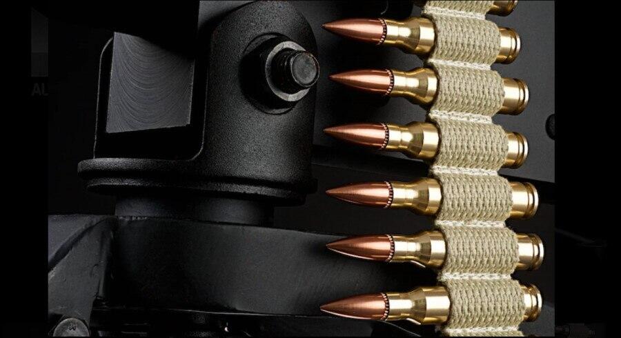 ikke ægte patron bælte til denne Browning M1919 A4 AEG hardballvåben