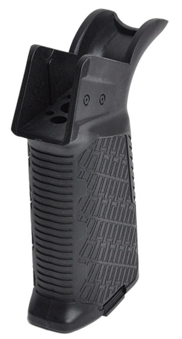 Pistolgreb med forhøjet beavertail til hurtigere manipulation samt højere greb på softgun geværet