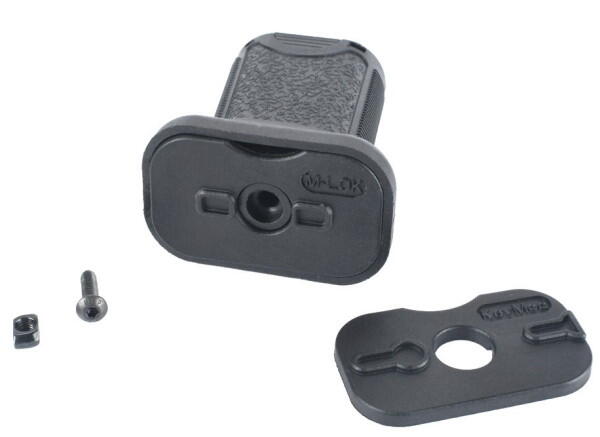 Kort softgun greb i sort til både keymod og M-lok