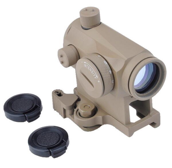 Dette er et T1 stil sigte i farven tan, selve sigtet har både rød, og grøn dot, samt 5 forskellige lysstyrke trin.