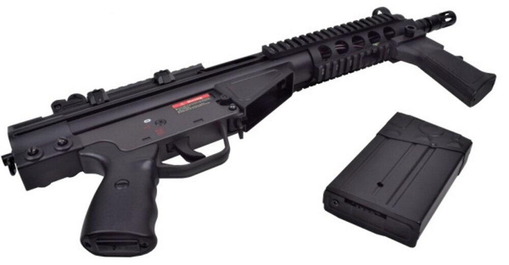 Hardball våbnets rail system er lavet i polymer, alle 20mm picatinny ting passer på rail systemet