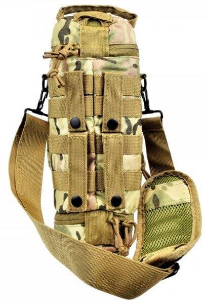 Lommen kan monteres på et molle system, eller bruges via skulderstrop samt håndtag på toppen