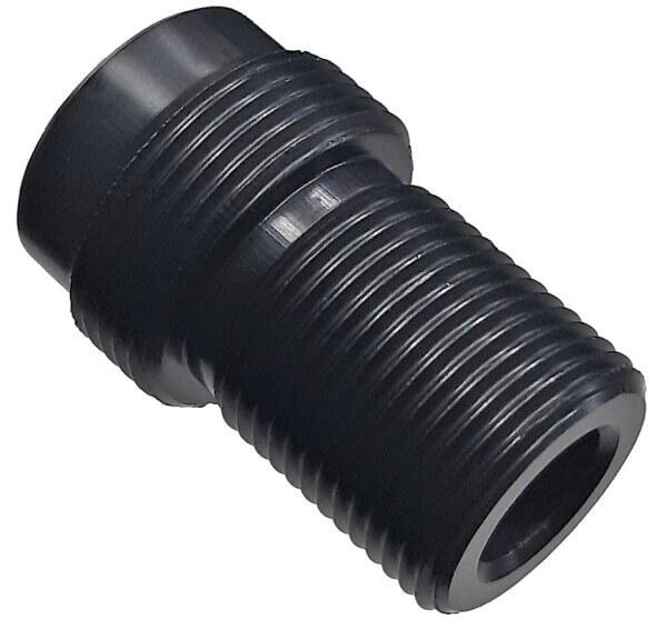 Denne gevind adapter gør at man kan påsætte en lyddæmper/flammeskjuler, på sin well vsr-10